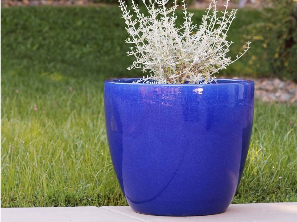 COCO POTS, FALLING BLUE, SET OF 4-23"X20", 19"X17", 15"X13", 12"X11"