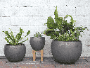 LOW MILANO PLANTER, MATTE BLACK, SET OF 3 - 21.5" X 15.5", 16.0" X 12.0", 12.0" X 10.0"