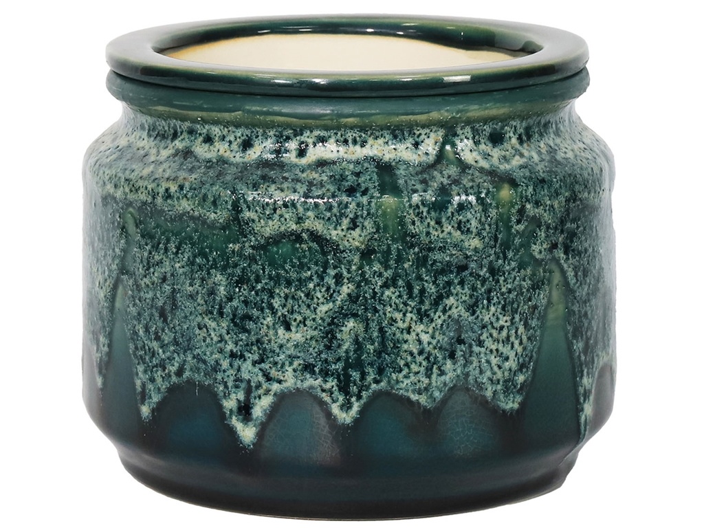 JEWEL SELF-WATERING PLANTER, EMERALD SEA, SIZE A, 6.5"X5.5", SOLD IN CASE OF 4