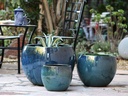 LOW MILANO PLANTER, GREEN  MIRAGE, SET OF 3 - 21.5" X 15.5", 16.0" X 12.0", 12.0" X 10.0"