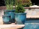 CANA GARDEN PLANTER, GREEN MIRAGE, SET OF 4-  24"X20", 19"X17", 16"X13", 12"X10"