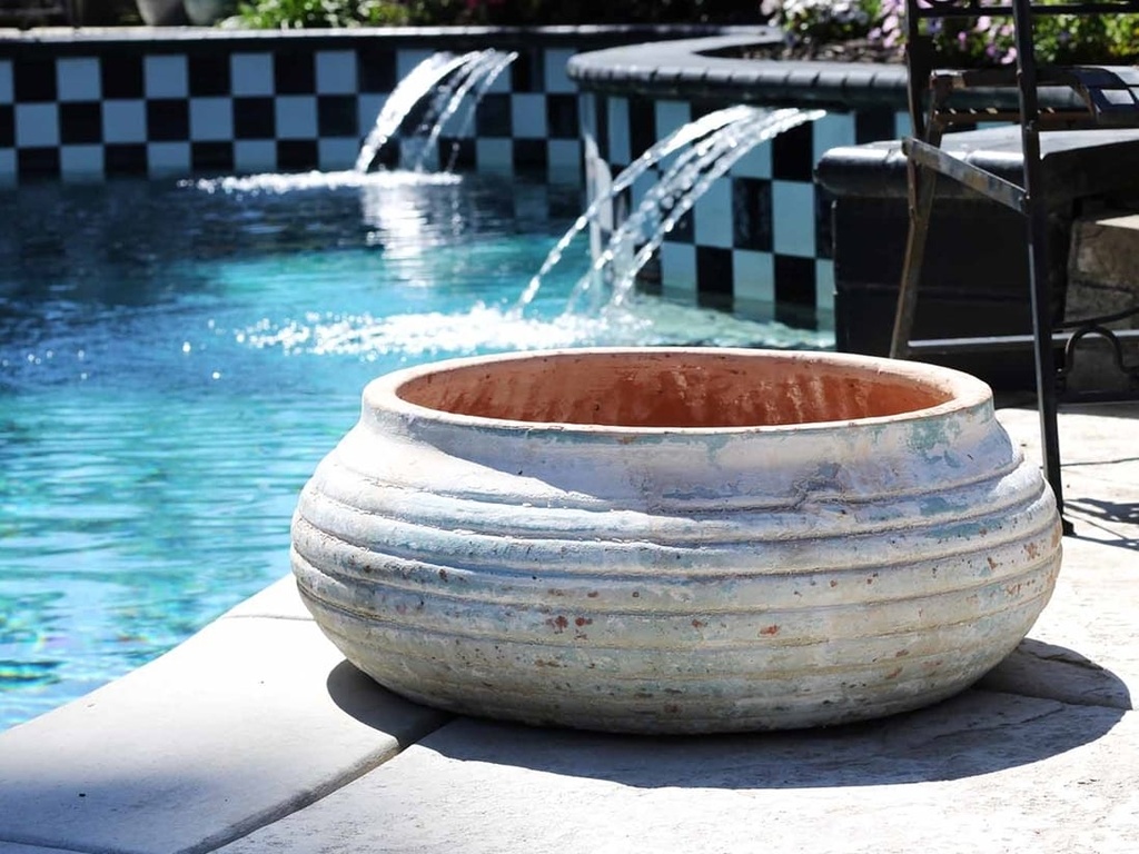 BOWLS DE LA TERRE, ATLANTIS SKY, SET OF 3- 19.5"X14.5", 12.5"X10.5", 8.5"X6.5"