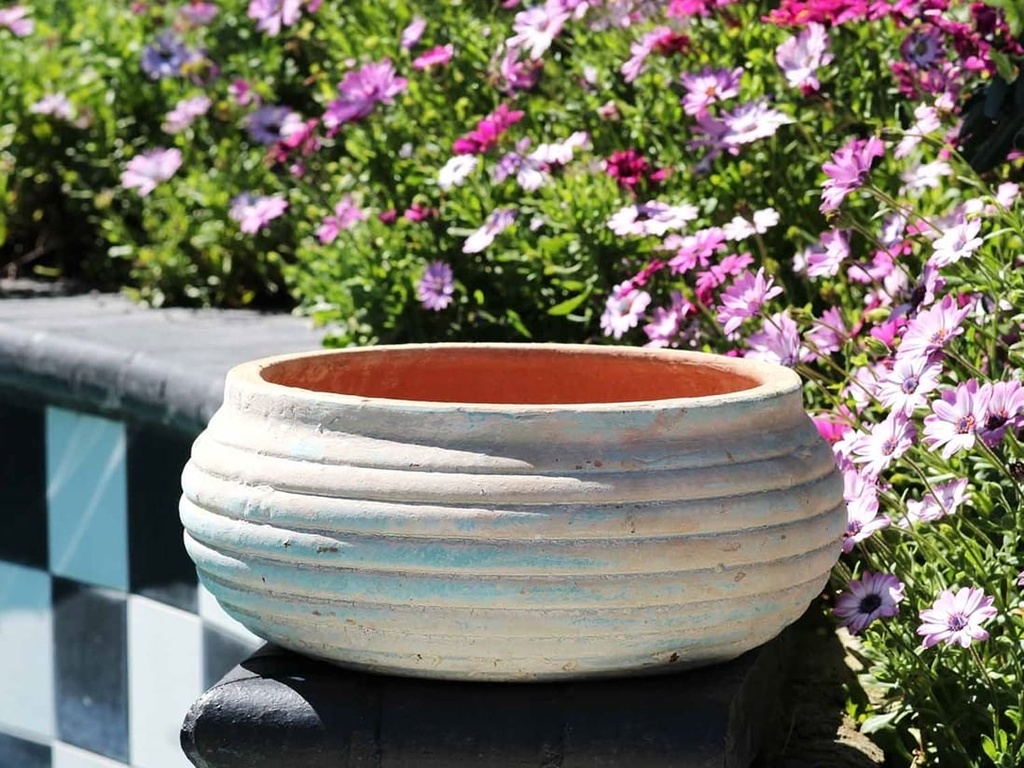 BOWLS DE LA TERRE, ATLANTIS SKY, SET OF 3- 19.5"X14.5", 12.5"X10.5", 8.5"X6.5"