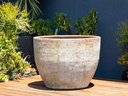 XLG RIMLESS PARCO PLANTER, HEIRLOOM WHITE, SET OF 3 - 35.0" X 29.0", 29.0" X 24.0", 22.0" X 18.0", ABC