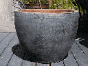 XLG RIMLESS PARCO PLANTER, GRAPHITE, SET OF 3 - 35.0" X 29.0", 29.0" X 24.0", 22.0" X 18.0", ABC