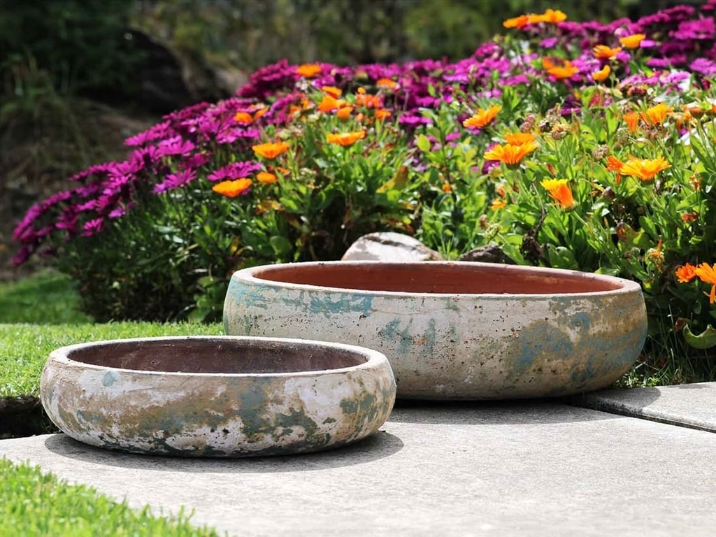 SUCCULENT BOWL, ATLANTIS SKY, SET OF 3 - 19.0" X 5.0", 14.5" X 3.5", 10.5" X 3.5"