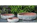 SUCCULENT BOWL, ATLANTIS SKY, SET OF 3 - 19.0" X 5.0", 14.5" X 3.5", 10.5" X 3.5"