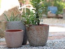 RIMLESS PARCO PLANTER, HEIRLOOM WHITE, SET OF 4 - 23.0" X 19.0", 19.0" X 15.0", 15.0" X 13.0", 11.5" X 10.5"