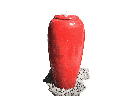 MEDIUM TALL JAR, FOUNTAIN, WATER FEATURE, LAVISH RED, 20" X 36"  (BASE/PUMP SOLD SEPERATELY)
