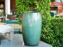 DRUM SHAPED PLANTER, GREEN STREAM, 20.0" X 35.0"