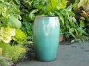 DRUM SHAPED PLANTER, GREEN STREAM, 20.0" X 35.0"