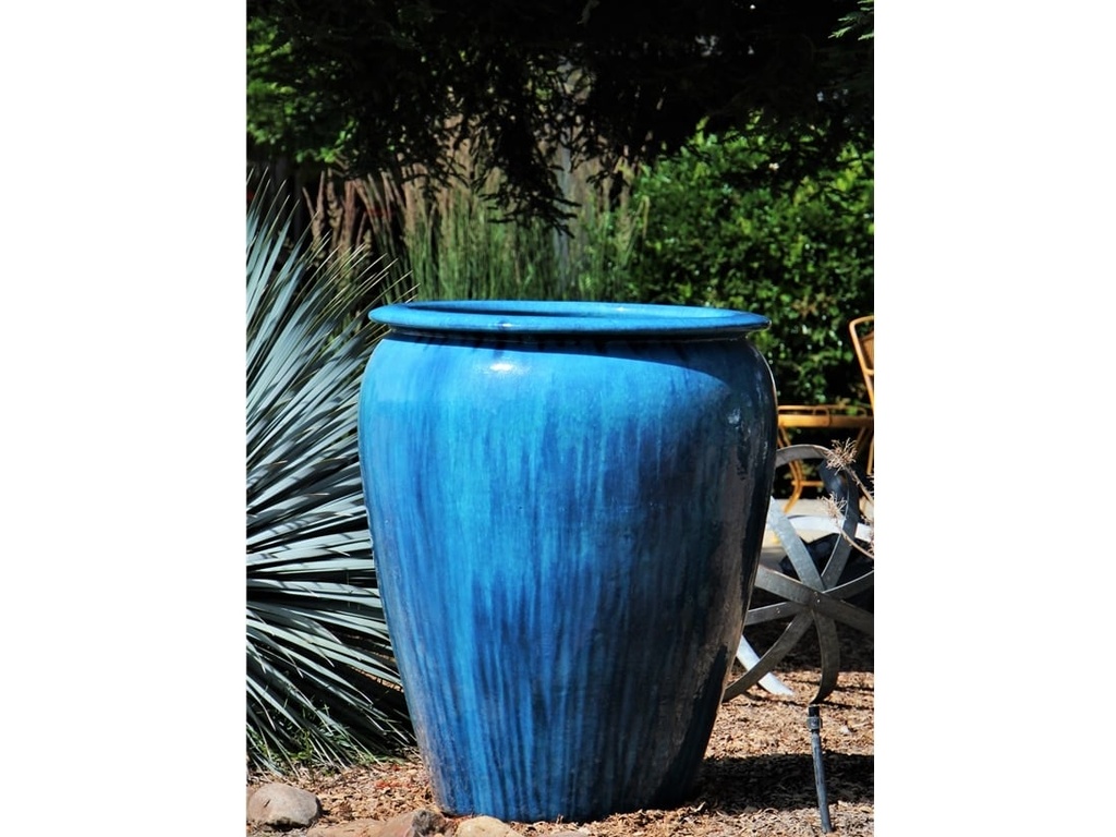 URN SMOOTH FINISHED, FALLING AQUA, X-LARGE - 32.5" X 36.5"