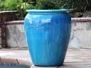 URN SMOOTH FINISHED, FALLING AQUA, SET OF 2 - 22.5" X 27.5", 14.0" X 22.0"