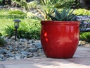 LARGE NO DECOR PLANTER, LAVISH RED, SET OF 4 - 24.0" X 22.0", 19.0" X 19.0", 15.5" X 15.0", 12.0" X 12.0"