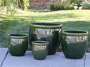 LARGE NO DECOR PLANTER, FERN GREEN, SET OF 4 - 24.0" X 22.0", 19.0" X 19.0", 15.5" X 15.0", 12.0" X 12.0"