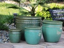 DECOR PLANTER, GREEN STREAM, SET OF 3 - 19.0" X 19.0", 15.5" X 15.0", 12.0" X 12.0"