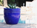 DECOR PLANTER, FALLING BLUE, SET OF 4 - 24.0" X 22.0", 19.0" X 19.0", 15.5" X 15.0", 12.0" X 12.0"