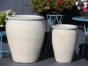 MANHATTAN JAR PLANTER, WHITE WHITE, SET OF 2 - 22.5" X 27.5", 14.0" X 22.0"
