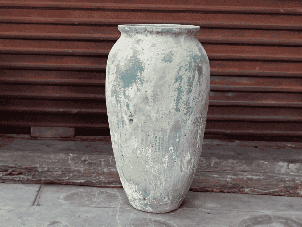 OLIVE JAR, MEDIUM, ATLANTIS SKY, SIZE C, 18"X35.5"