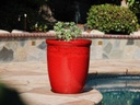 TALL GARDEN POT, LAVISH RED, SET OF 3- 19.5"X21.5", 15.5"X17.0", 11.5"X13.5"