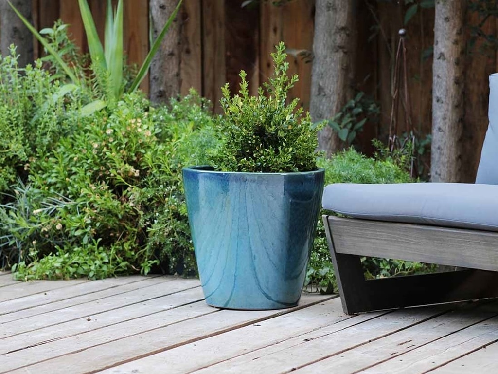 CONTEMPO PLANTER, GREEN  MIRAGE, SET OF 3-17.0"X15.5", 15.0"X14.0", 13"X12.5"