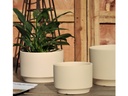 LARGE VENUS PLANTER, IVORY CLAY, SET OF 3-  12"X8.5", 10"X7", 8"X6"