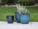 COCO POTS, GREEN , SET OF 3-19"X17", 15'X13", 12"X11"