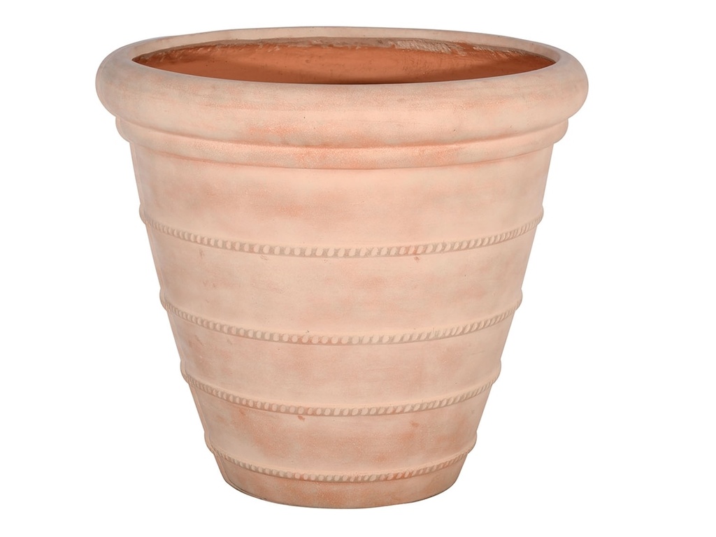 [FC-1052ITC-A] ROPE LINE PLANTER, ITALIAN TERRA COTTA, 27.5"X25.0"