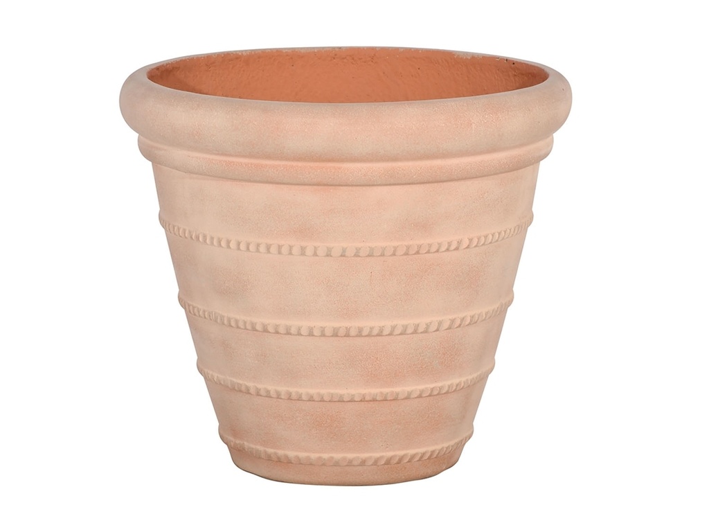 [FC-1052ITC-B] ROPE LINE PLANTER, ITALIAN TERRA COTTA, 20.5"X18.0"