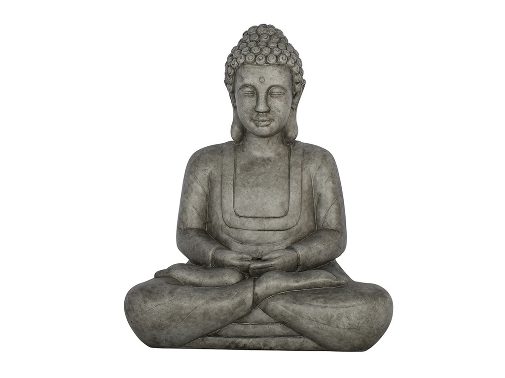 MEDITATION BUDDHA EXTRA SMALL, DARK GREY, 10.5"X7.5"X12.5"