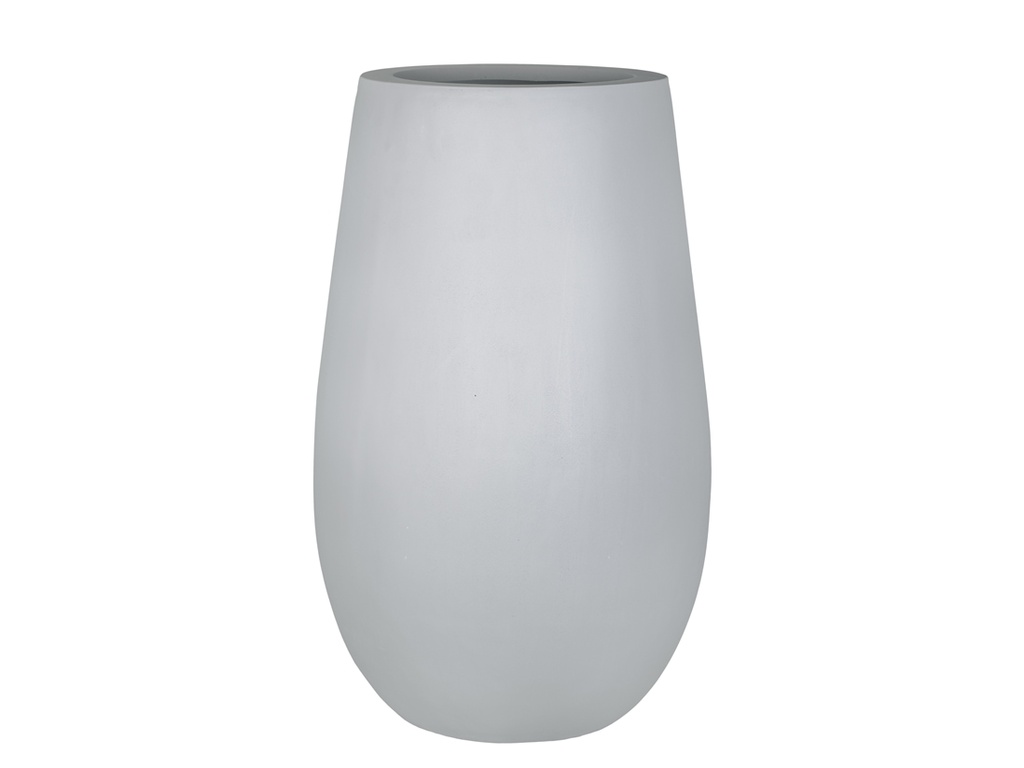 TALL TRUNK PLANTER  LIGHT GREY POLY POLY FIBER                                         20.5"x33.5"