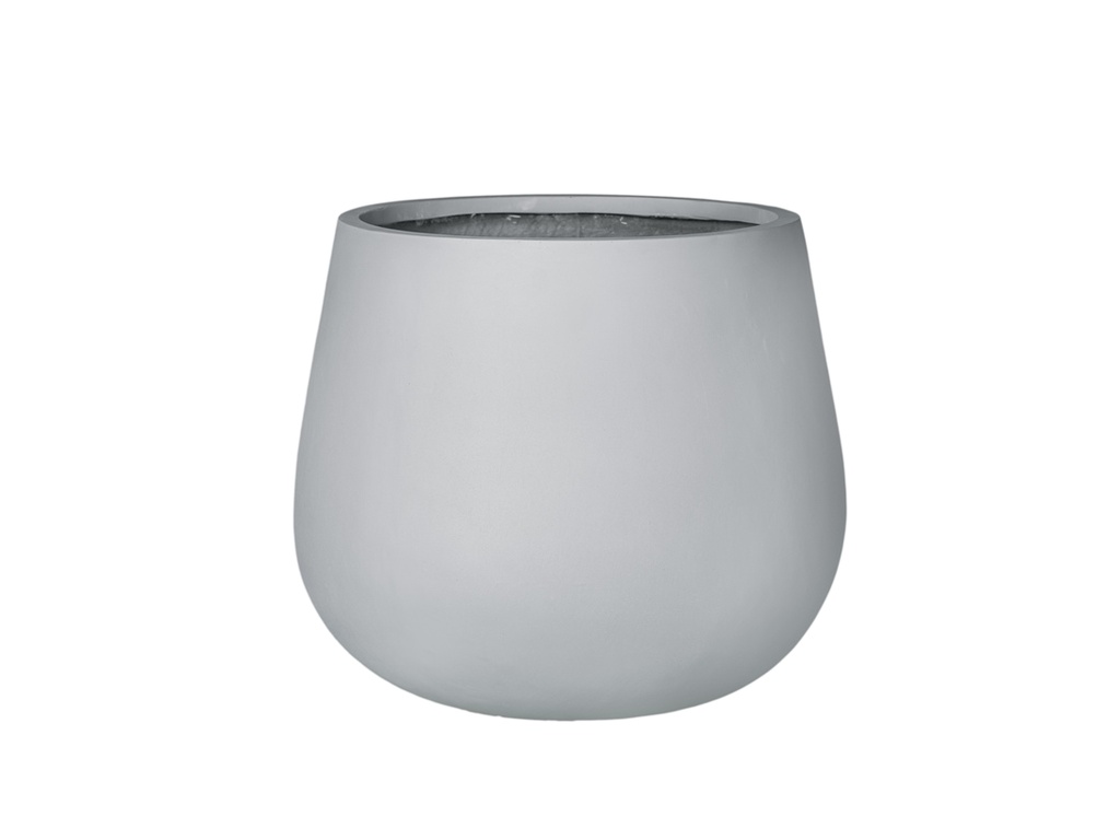 [FG-0022LGY-S3] LOW TRUNK PLANTER LIGHT DARK GREY POLY POLY FIBERS 17.5''x14.5'' 12''x12'' 7.5''x8''