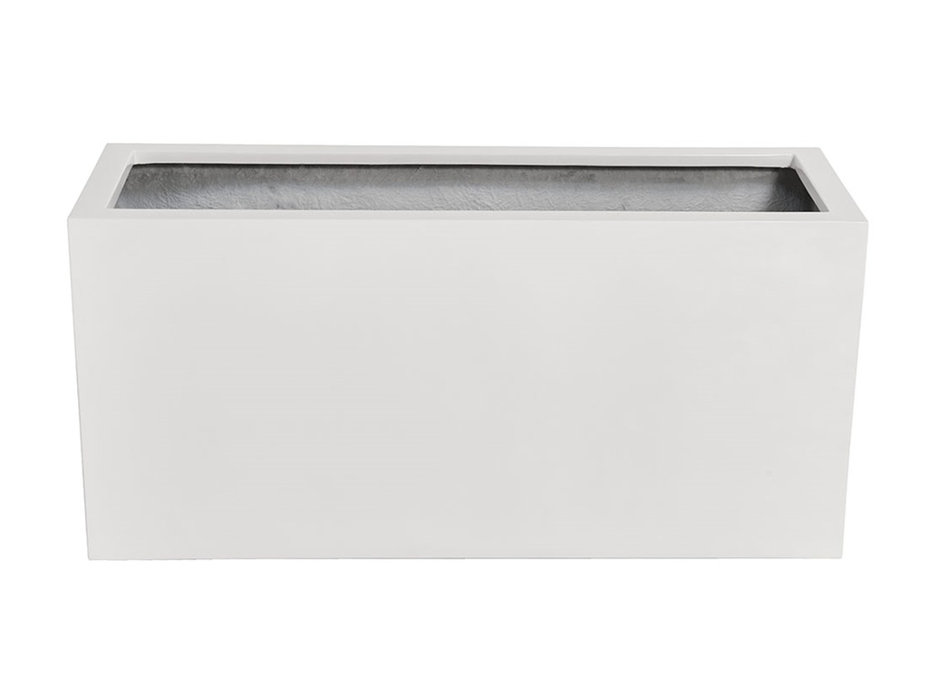 [FG-0127WHI-S3] RECTANGULAR BOX PLANTER WHITE POLY FIBERS, SET OF 3- 39.5"x15.5"x19.5", 31.5"x12"x15.5", 23.5"x10"x12"