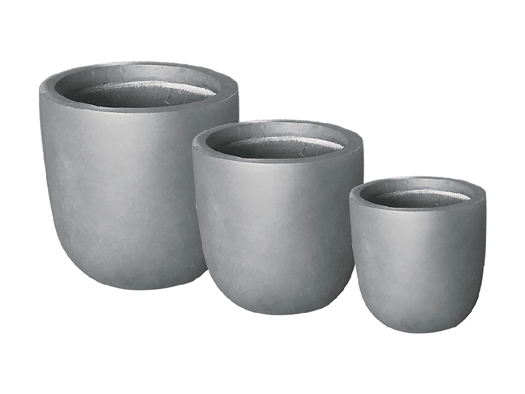 CASTRO URBAN PLANTER, CONCRETE LIGHT GRAY, SET OF 3 - 16.5"X16.0", 13.5"X13.0", 10.5"X10.0"