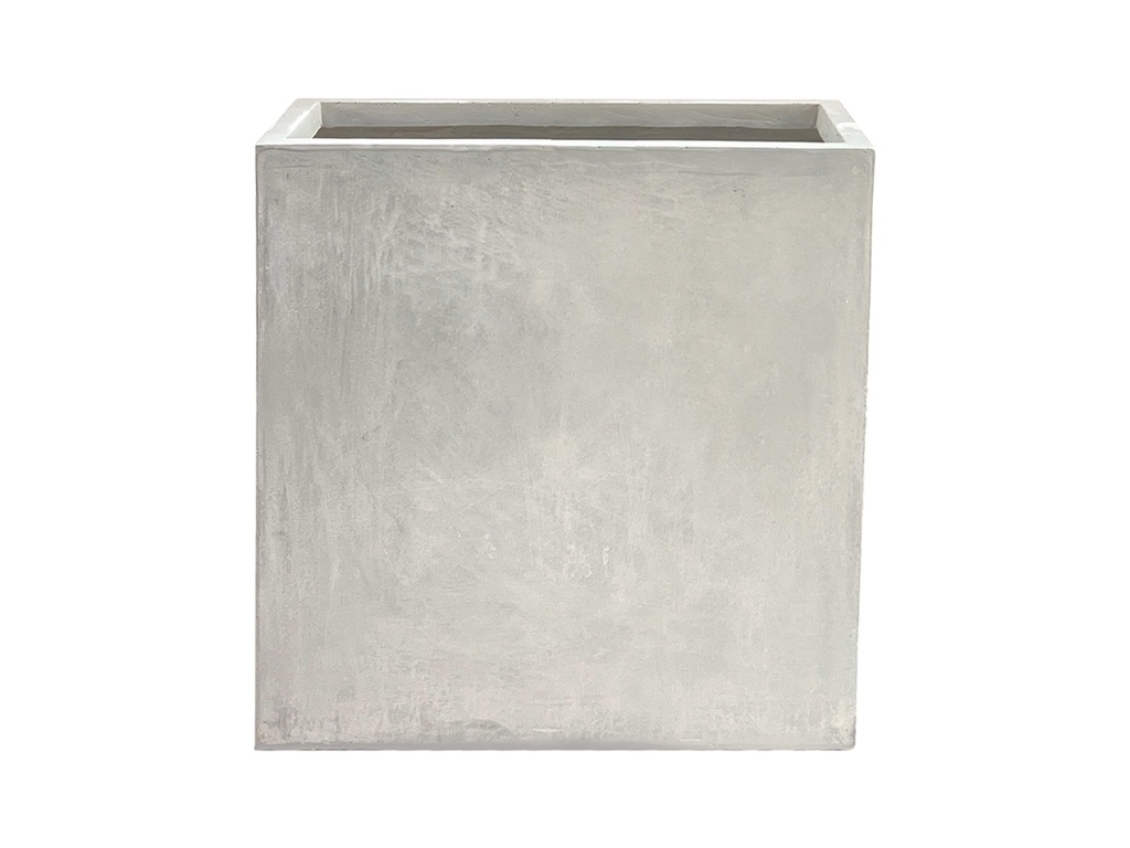 [FS-0146CMW-S2] WALL RECTANGULAR, CEMENT WHITE, SET OF 2 - 23.5"X10.0"X23.5", 19.5"X7.0"X16.0, BC