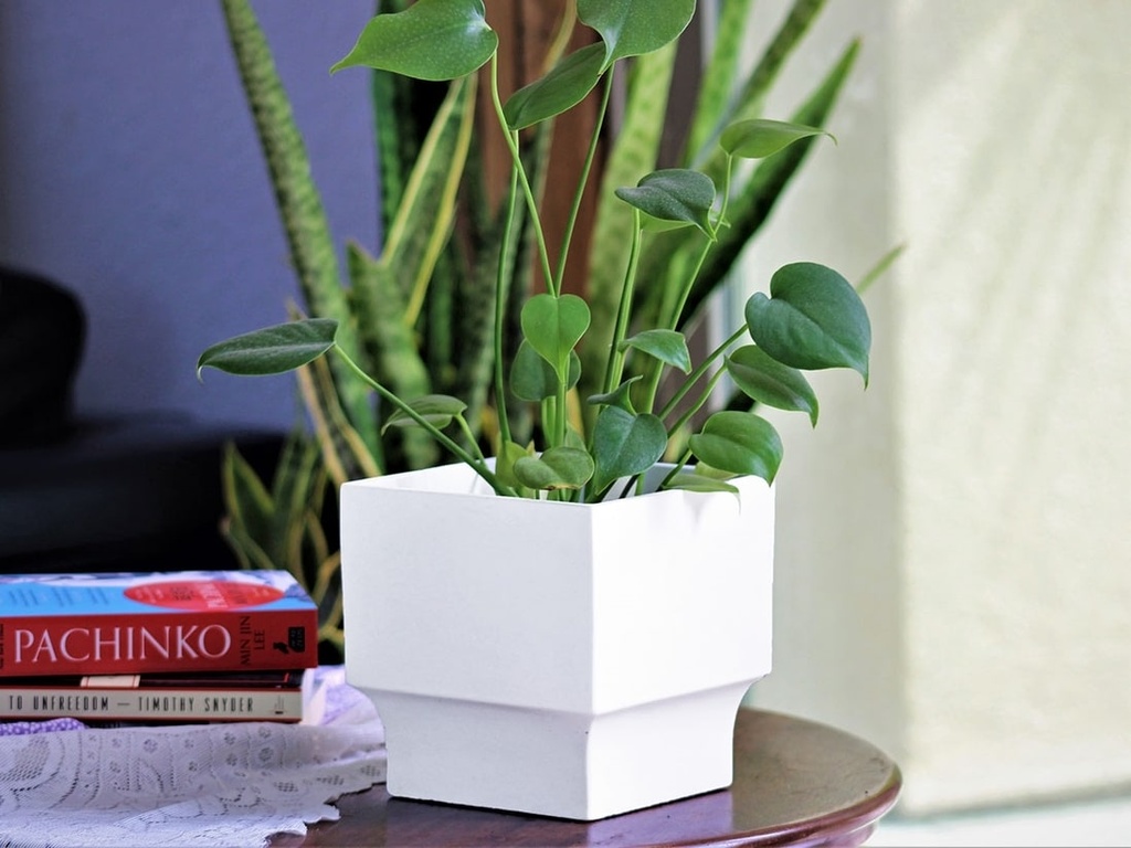 [IC-0041BLW-C6] ART DÉCOR SQUARE PLANTER, BLANK WHITE, 6.5"X6.5" SOLD IN CASE OF 6