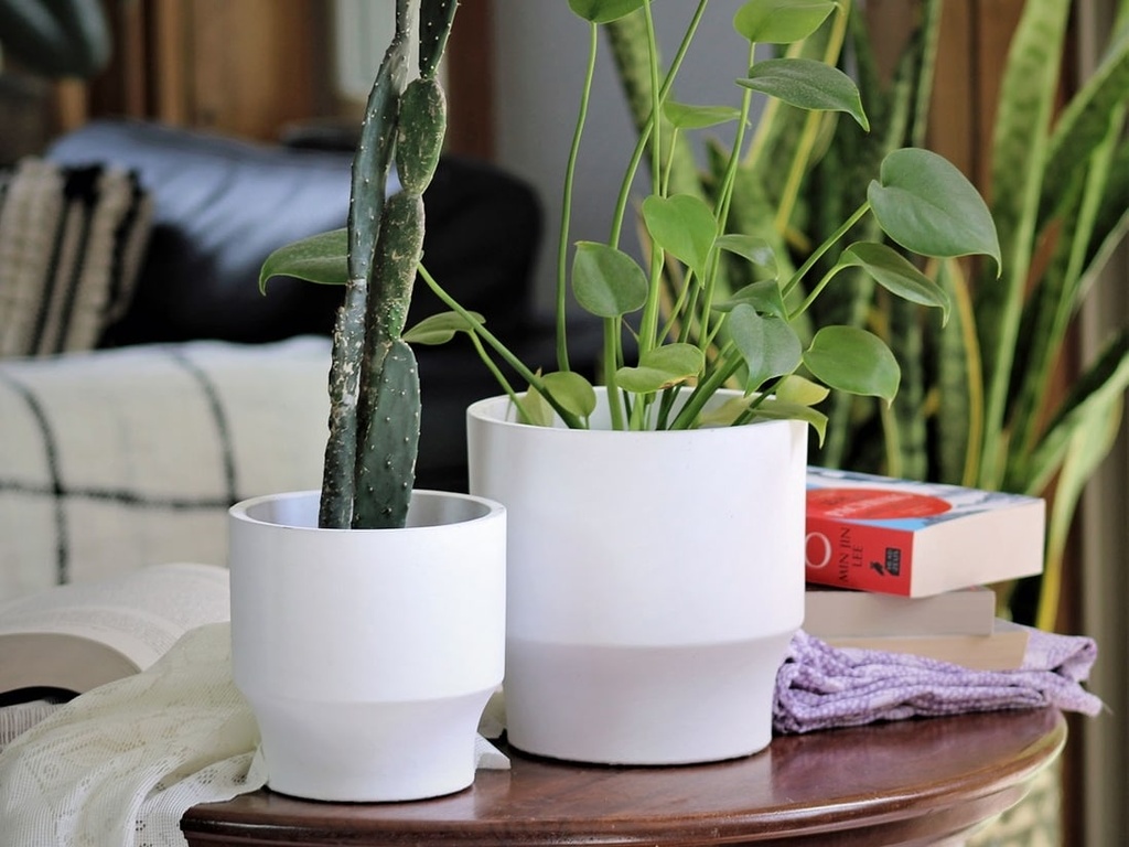 ART DÉCOR ROUND PLANTER, BLANK WHITE, 5.0"X5.0" SOLD IN CASE OF 8