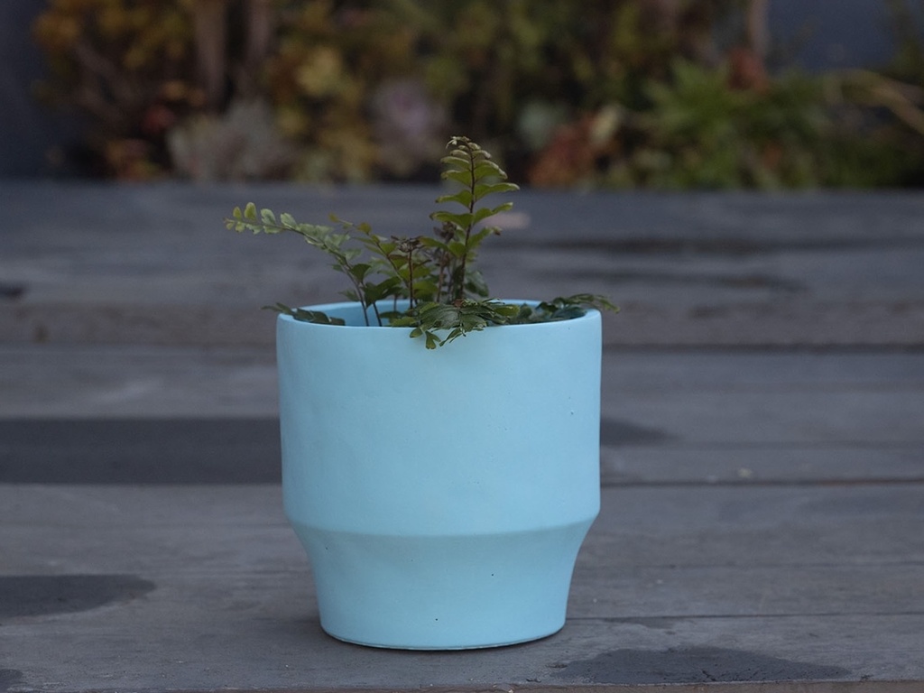 [IC-0046SKB-C8] ART DÉCOR ROUND PLANTER, SKY BLUE, 5.0"X5.0" SOLD IN CASE OF 8