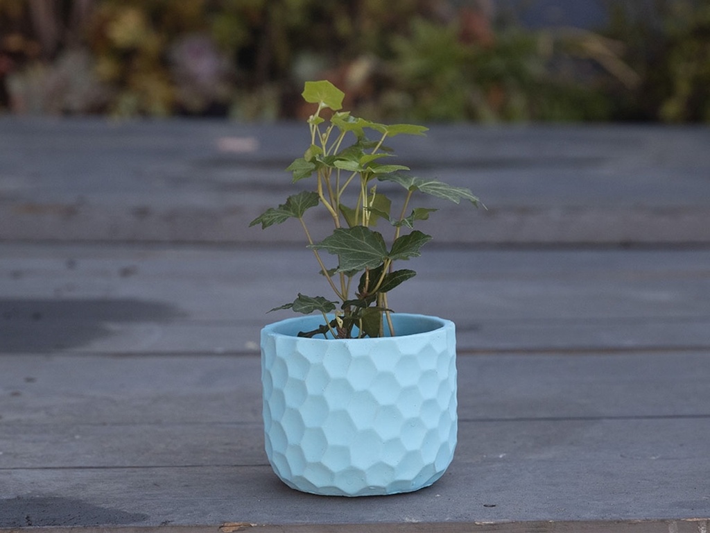 ART DÉCOR HONEY COMB PLANTER, SKY BLUE, 4.5"X3.5" SOLD IN CASE OF 12