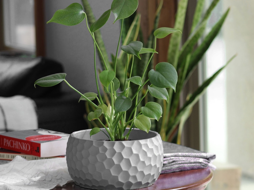 ART DÉCOR HONEY COMB BOWL, CONCRETE LIGHT GREY, 7.5"X4.0" SOLD IN CASE OF 6