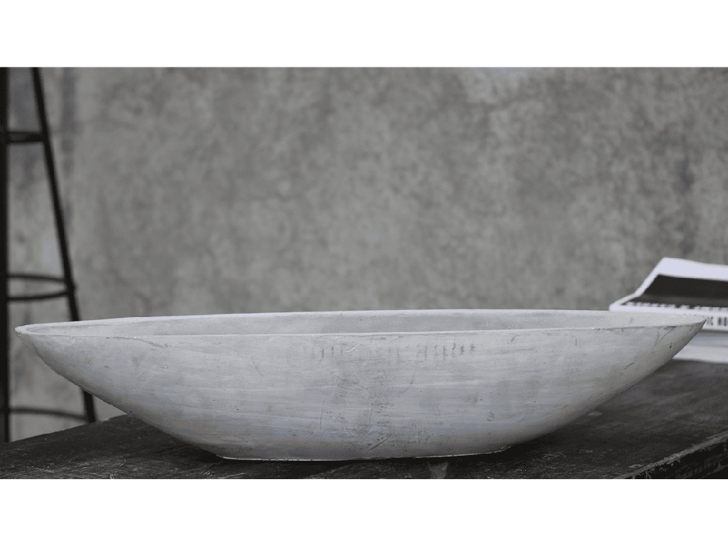 CANOE CONCRETE PLANT VESSEL LARGE,POLISH CONCRETE,4 PCS/CASE, 22.5"X5.5"X4.5"