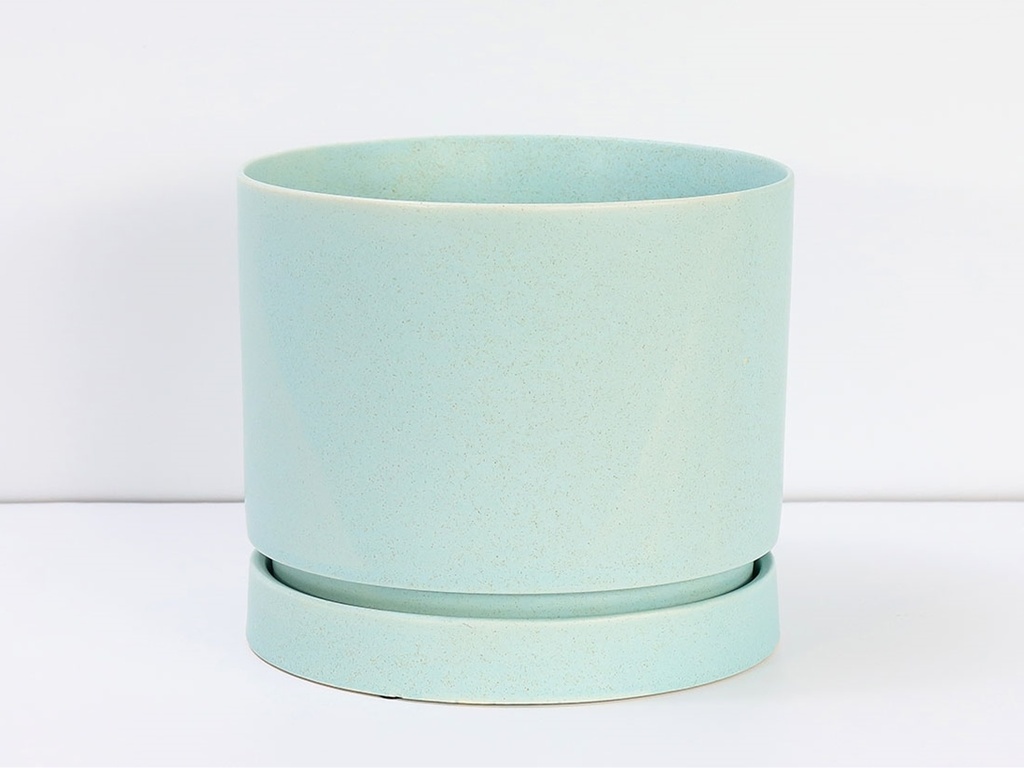 [IP-DA2560SGS-A-C4] CARMEL ATTACHED SAUCERS PLANTERS, SEAGRASS, 7.5"X6.5", CASE OF 4