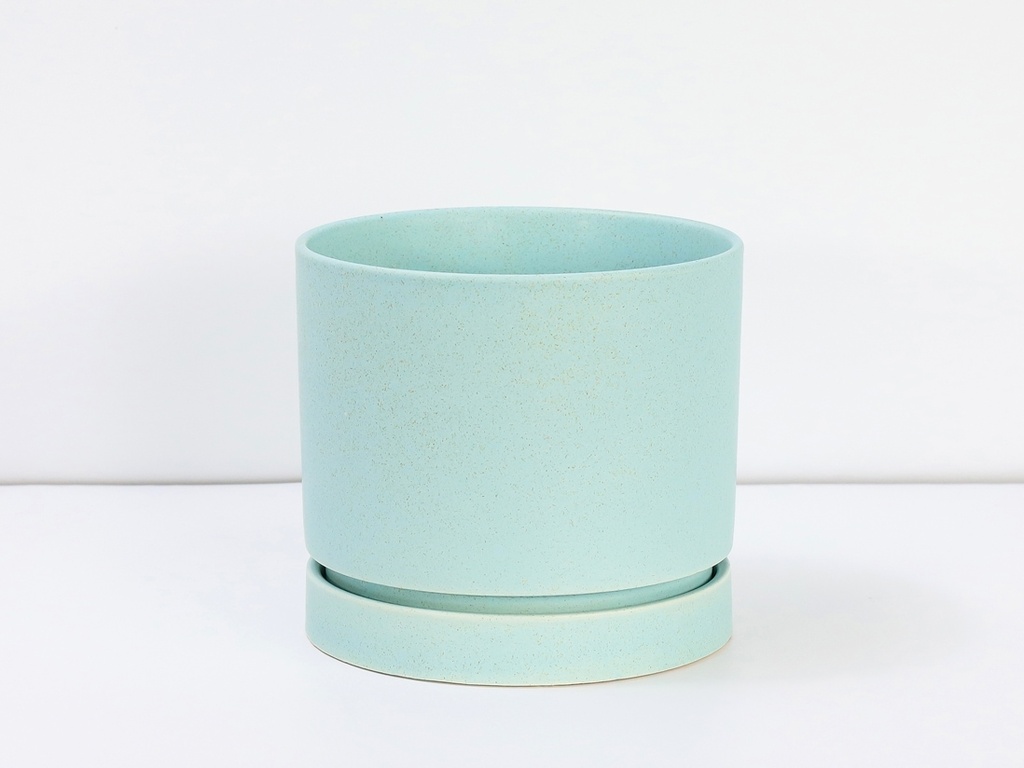 CARMEL ATTACHED SAUCERS PLANTERS, SEAGRASS, 6.0"X5.5", CASE OF 6