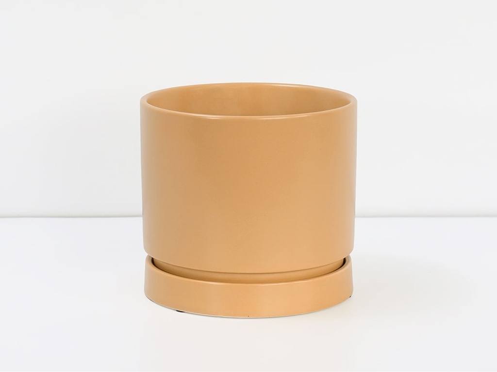 [IP-DA2560SPH-B-C6] CARMEL ATTACHED SAUCERS PLANTERS, SUNSET PEACH, 6.0"X5.5", CASE OF 6