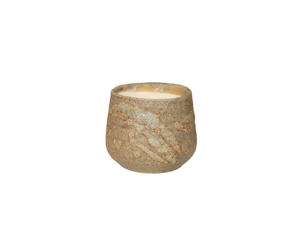 [IP-DG2250BRR-D-C6] ROUND HAND FORMED PLANTER, BROWN STONE RUST, 4.5"X4.0", SOLD IN CASE OF 6