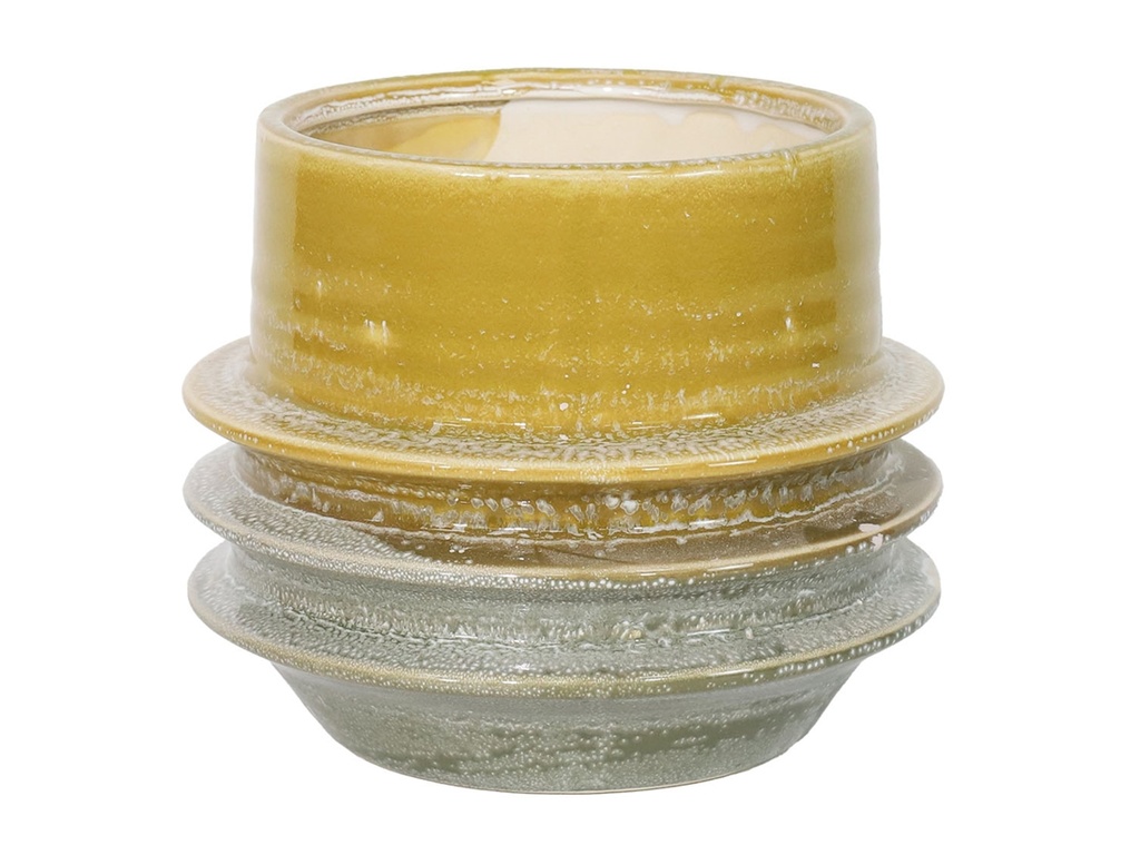 [IP-DG2450BAB-B-C4] ART DÉCOR PLANTER, BURNT AMBER, 6.5'x6.5'x5.5'SOLD IN CASE OF 4