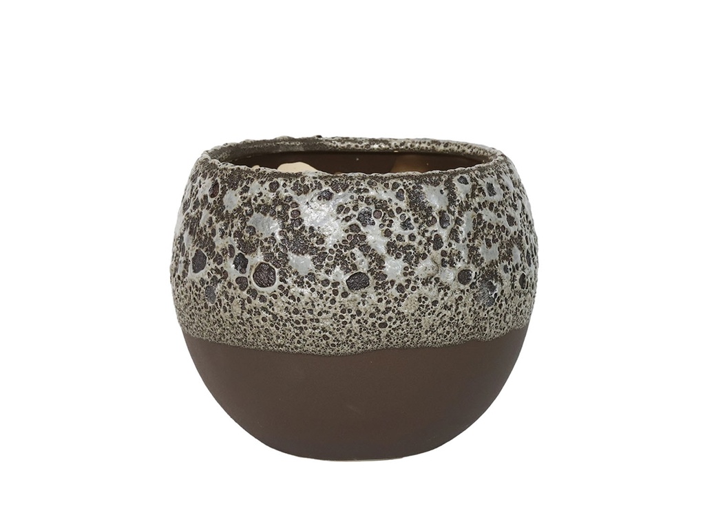 PENDANT PLANTER, LAVA WHITE, 5.5'x5.5'x4.5'SOLD IN CASE OF 6