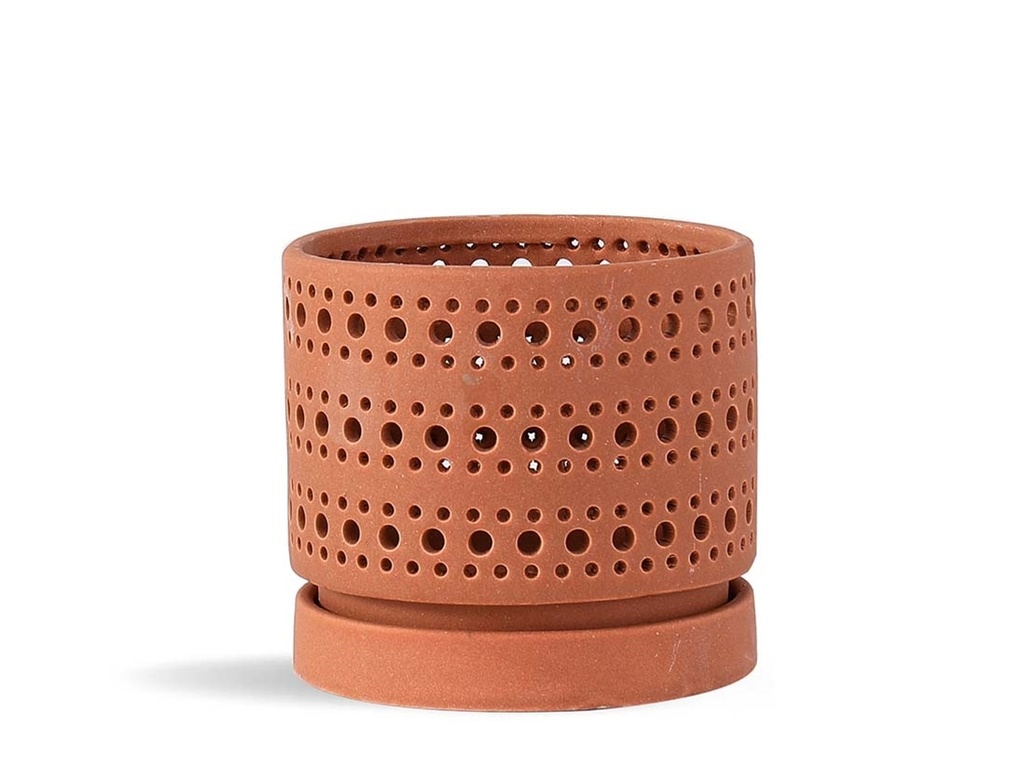 [IP-DO2360SCC-A-C4] MOON GATE ORCHI ORCHID PLANTER, SAND CANYON CLAY, 7.5"x6.5", CASE OF 4
