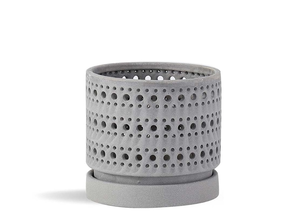 MOON GATE ORCHI ORCHID PLANTER, SAND DIM GREY, 7.5"x6.5", CASE OF 4