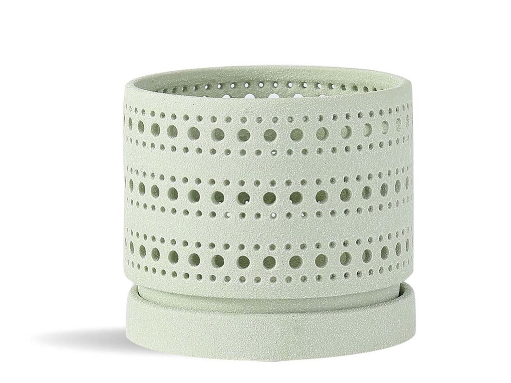 MOON GATE ORCHI ORCHID PLANTER, SAND SAGE GREEN, 6.0"X5.5", CASE OF 6